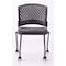 Officesource Perch Collection Armless Nesting Chair with Casters, Titanium Frame OSSN6952PBK - alternate 4